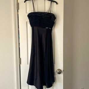 Black Silk and Chiffon Evening Dress